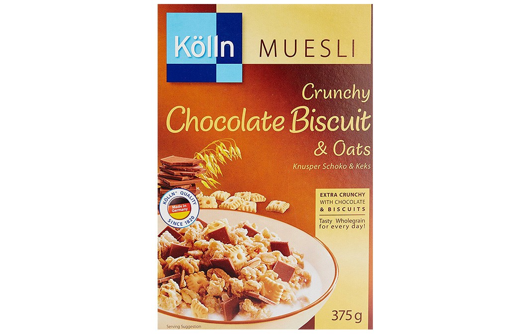 Kolln Muesli Crunchy Chocolate Biscuit & Oats   Box  375 grams